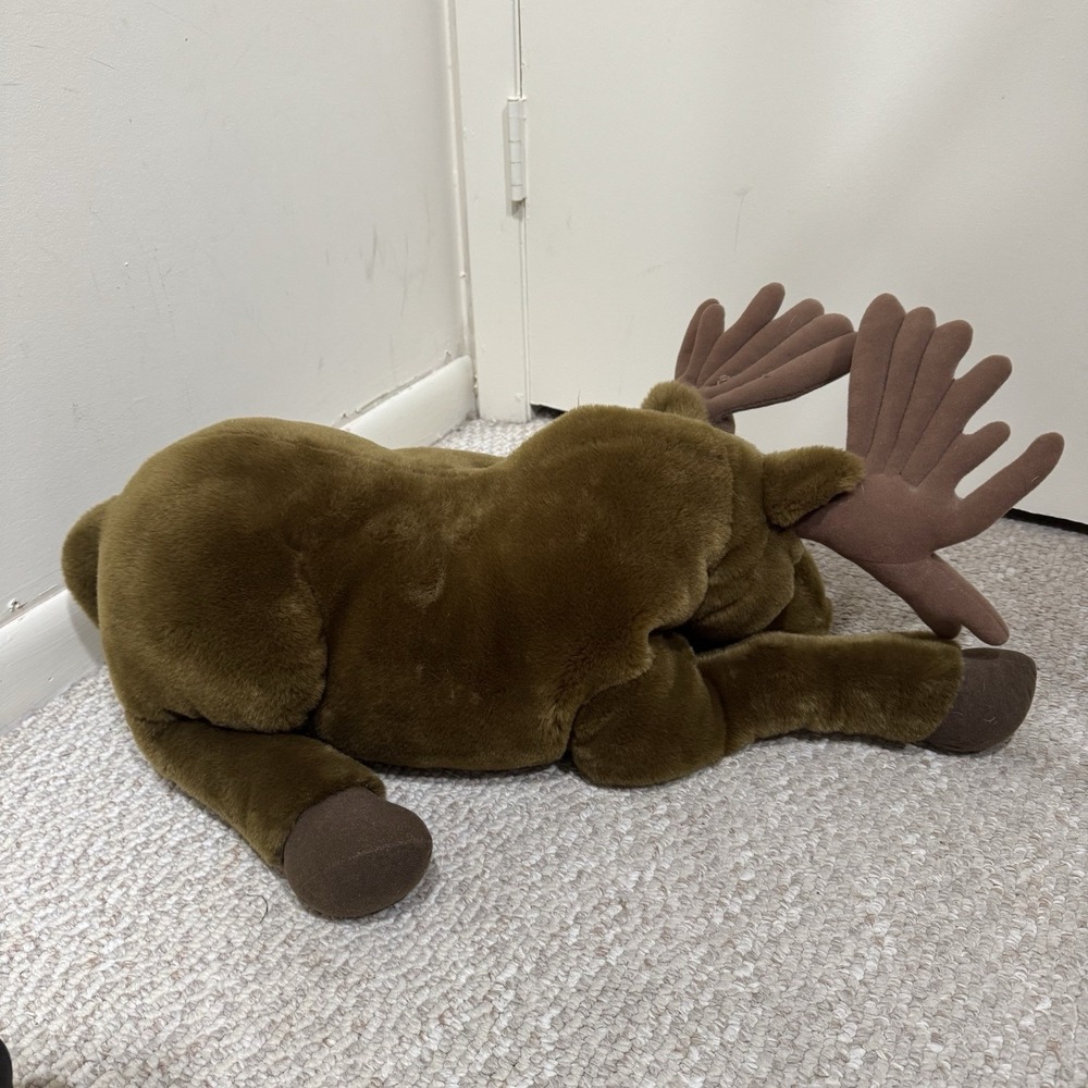 Dakin Lou Rankin Miles Moose Brown Cuddly 24" Plush Stuffed Animal Realistic NWT - Picture 3 of 11